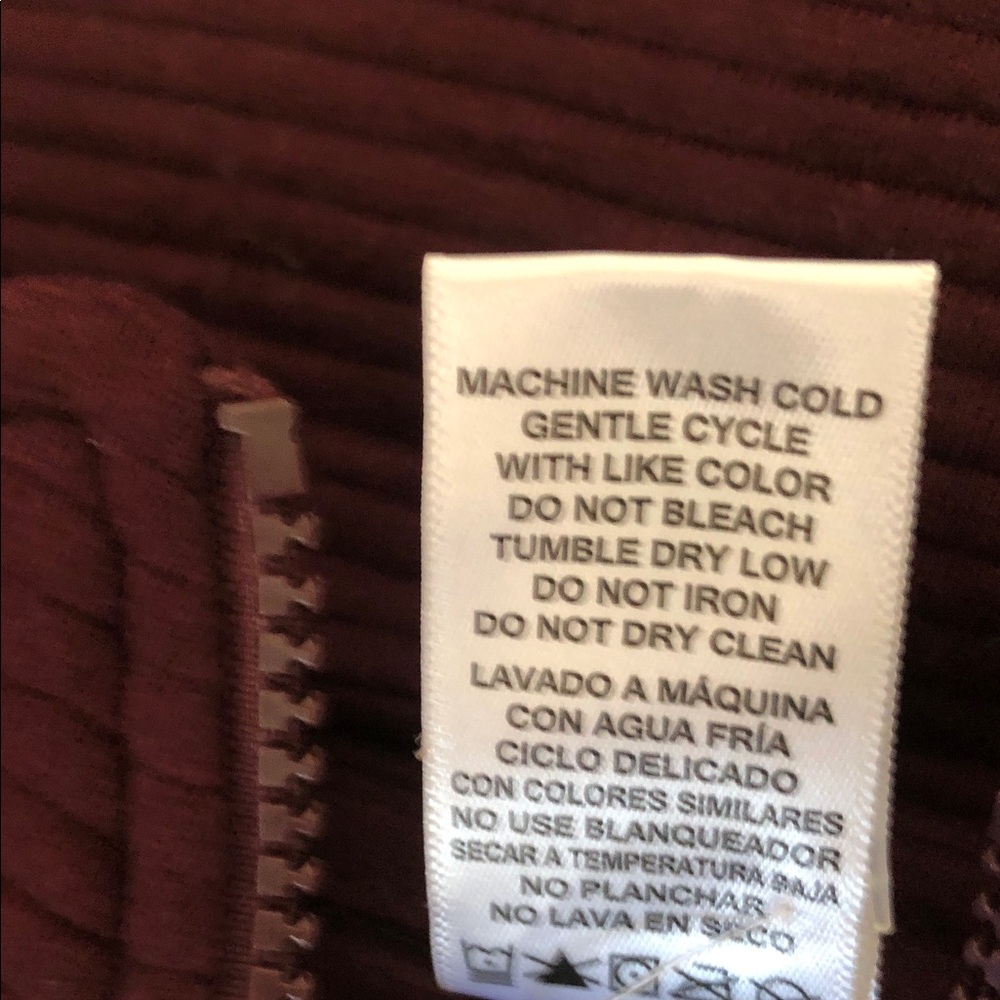 Active Life Ribbed Cotton Blend Full Zip V-neck Hooded Jacket New! - Picture 10 of 11